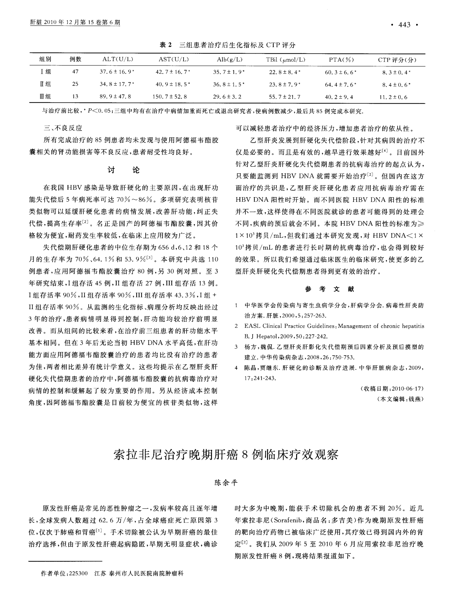 TACE联合索拉非尼治疗肝癌带来的Ⅱ期全球多中心研究