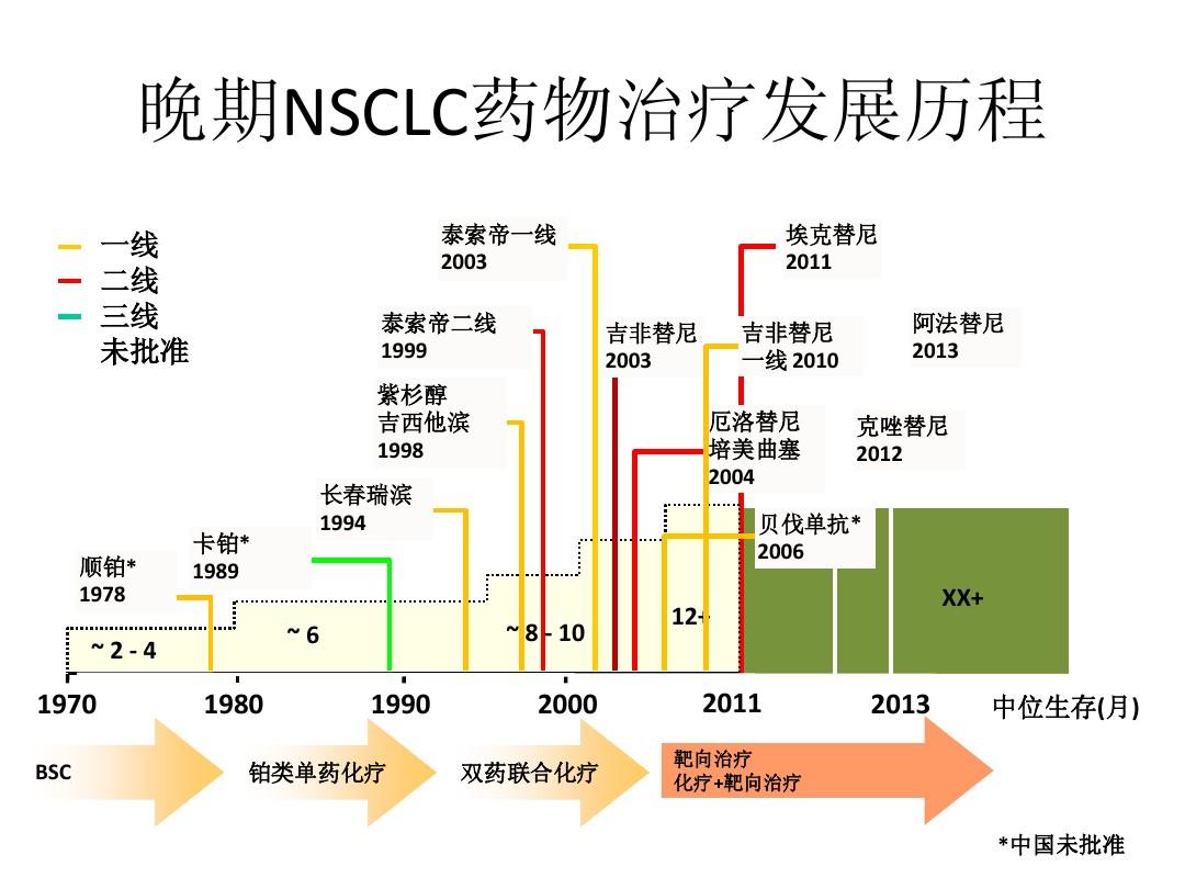 EGFR敏感突变抑制剂细胞肺癌患者的疗效和靶向抗癌药物